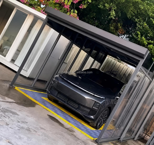 Auvent <span class=keywords><strong>de</strong></span> <span class=keywords><strong>garage</strong></span> rétractable automatique, abri <span class=keywords><strong>de</strong></span> voiture pliable, fonctionnement manuel/électrique, construction robuste en aluminium, <span class=keywords><strong>porte</strong></span> en verre trempé - Product Image 5