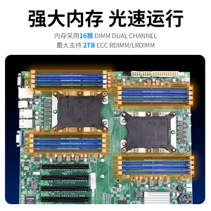 Speedbridge 3647 <b>Motherboard</b> Dual-<b>CPU</b> E-ATX Intel C621 DDR4 Server Workstation Board SATA Onboard Network - Product Image 2