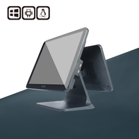 Mesin POS layar ganda, Terminal Windows Pos 15 inci gaya baru, mesin kasir sistem satu Pos langsung dari pabrik
