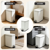 Poubelle rectangulaire moderne supérieure Poubelle à pédale en acier inoxydable durable Poubelle largement utilisée et de qualité garantie