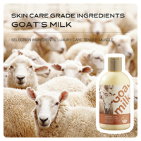 Gel de ducha sedoso blanqueador hidratante profundo de leche de cabra de marca propia de etiqueta privada de alta calidad