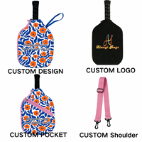Sac de raquette de pickleball en néoprène OEM avec logo personnalisé et bandoulière pour fournisseur de cadeaux sportifs et fabricant d'articles sur mesure