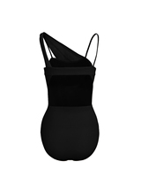 D031145 DTTROL Justaucorps de ballet asymétrique en maille sans manches pour femme adulte, pour l'entraînement et la pratique de la danse automne-hiver, détection par aiguille