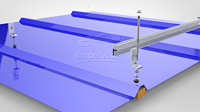 EmperySolar Modell EPR & SUS304 Befestigungselement Standard L-Füße Hängebolzen für Dachmontagesystem-Struktur mit über 15 Jahren Garantie
