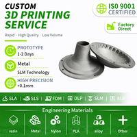 Layanan Pencetakan 3D Logam Industri Kustom OEM dengan Teknologi SLS/SLM Material Titanium Bersertifikasi ISO 9001 MOQ Rendah 1 Pcs