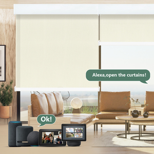 Persianas Enrollables Motorizadas Personalizadas con Control Remoto Eléctrico Zigbee Tuya Google, Opacas, Resistentes al Viento, para Ventana, Día <span class=keywords><strong>y</strong></span> <span class=keywords><strong>Noche</strong></span> - Product Image 3