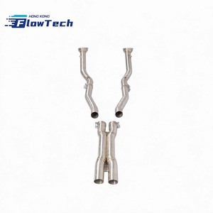 ท่อดาวน์ไปป์แบบไหลสูงพร้อมท่อ X-Pipe ผลิตจากสแตนเลส 304 สำหรับ Ferrari F12 6.3L V12 เพิ่มประสิทธิภาพ - Product Image 2