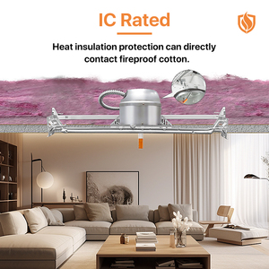 <span class=keywords><strong>Plaque</strong></span> galvanisée anti-éblouissement 4 pouces Can Lights 6 pouces Nouvelle construction Led Encastré Éclairage Logement Downlight - Product Image 4