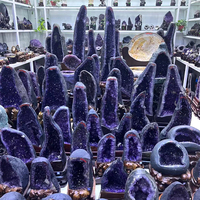 Grande grappe de cristaux d'améthyste naturelle d'Uruguay, pierres de guérison, à vendre