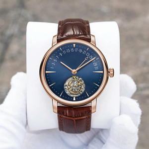 Reloj con Calendario Retrogrado OEM, Tourbillon Automático Mecánico, Movimiento Modificado 8215, Zafiro, Acero Inoxidable 316L, Oro Rosa - Product Image 1