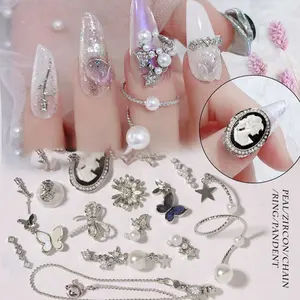 Paso Sico 3D Trend Nail Art China Manufaturer Nail Charms Zircon Drill Diamond for Hot Jewelry Nail Art Beads Pearls DIY