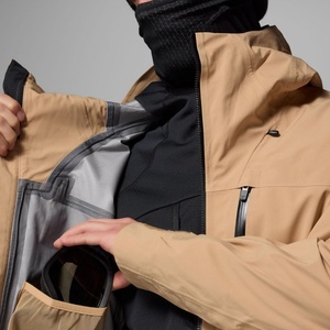 Chaqueta de Esquí para <span class=keywords><strong>Hombre</strong></span>, con Capucha, Resistente al Viento, 3 Capas, Impermeable, Personalizable, Diseño OEM, para Motociclismo de Montaña - Product Image 2