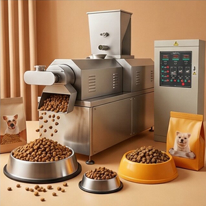 Ligne de production automatique d'aliments secs pour chats et chiens, machine à extruder les croquettes, machine de transformation des aliments pour animaux de compagnie - Product Image 1