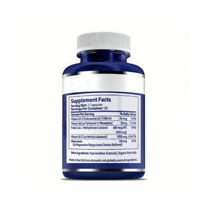Vitamine B6, vitamine D3 et vitamine B12 de haute qualité en marque privée. Fournissent de l'énergie pour le métabolisme et stimulent le système immunitaire. Capsules. - Product Image 2