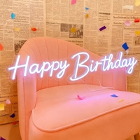 Enseigne néon LED personnalisée One Piece avec design gratuit, Joyeux Anniversaire, enseigne néon en acrylique, enseigne néon avec logo personnalisé pour la décoration de magasins et de clubs