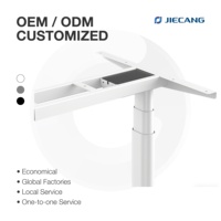 Table de bureau informatique réglable en hauteur électrique JIECANG en acier pour la maison et le bureau, avec double moteur