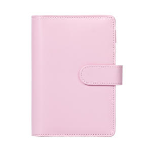 Carnet A6 créatif en cuir PU Macaron, classeur à feuilles mobiles vierges - Product Image 3