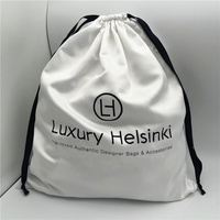 Pochette de luxe personnalisée en satin avec cordon de serrage pour perruques, extensions capillaires, vêtements en soie épaisse, chaussures, portefeuilles, cadeaux – Sac de rangement anti-poussière doux
