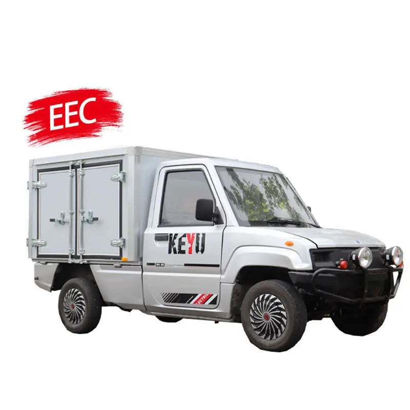 Keyu Giá Rẻ Chất Lượng Cao 2 Chỗ Ngồi Điện Hàng Hóa Mini Xe Tải Pickup Mini Xe Điện Cho Người Lớn Hộp Xe Tải Hàng Hóa