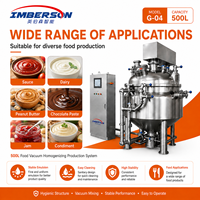 Machine industrielle automatique de mélange et d'homogénéisation sous vide pour aliments, 500L, en acier inoxydable SUS316L, avec pompe et boîte de vitesses