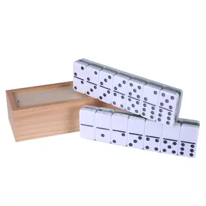 Wholesale high quality home game toy 56 two-color dominoes