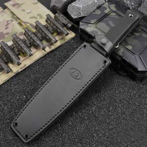 FN A2 Outdoor Tactical Survival Knife DIY Stainless Steel 5.6mm Thickness <b>Rubber</b> Handle Drop Point Straight <b>Edge</b> OEM/ODM - Product Image 3