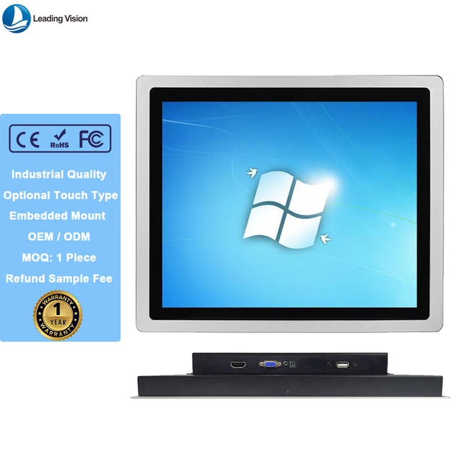 8.4 Inch 1024x768 IP65 Waterproof 4:3 Aspect Ratio USB/VGA/DVI Touch Screen Monitor New Business Use