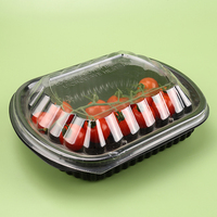 Conteneur d'emballage en plastique PP recyclable portable personnalisé pour poulet rôti canard avec couvercle anti-buée