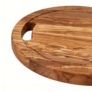 <span class=keywords><strong>Planche</strong></span> à découper ronde pour olives avec rainure et poignée encastrée - Product Image 4