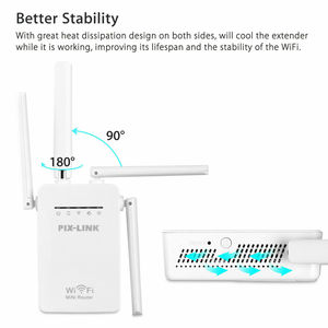 PIX-LINK WR09 2.4GHz WiFi Repeater 300Mbps 4 Antennas Wireless Wi-Fi <strong>Extender</strong> Long <strong>Range</strong> Signal Booster Amplifier and Repetidor - Product Image 6