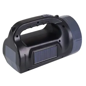 Strong Light Searchlight Outdoor Flashlight Remote Searchlight With Side Light And Solar Panel