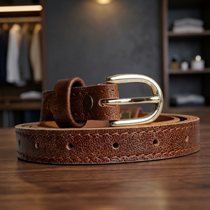 Custom Designing Men's Women's <b>Vintage</b> Fashionable Genuine Cow Hide Steel Buckle <b>Belts</b> Accessories Durable Waterproof - Product Image 1
