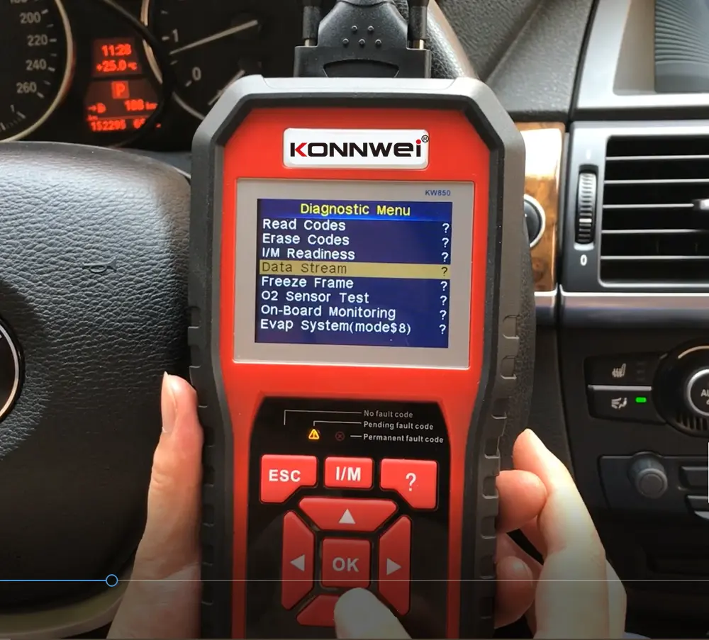 KONNWEI OBD II 16 Pin авто разъемы автомобильные дизельный двигатель анализатор Измеритель чувствительности датчика KW850 odb2 диагностический инструмент для всех автомобилей