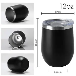 Logo personnalisé de haute qualité <span class=keywords><strong>pas</strong></span> <span class=keywords><strong>cher</strong></span> Portable café oeuf tasse tasses café 12oz <span class=keywords><strong>gobelet</strong></span> avec couvercle et paille en vrac - Product Image 2