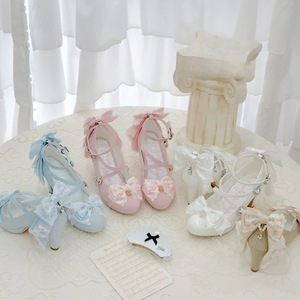 Zapatos Lolita para aumentar la altura, nuevos zapatos de cuero con superficie de tela, estilo princesa Wasteland, para la vuelta al colegio, zapatos de otoño para mujer - Product Image 4