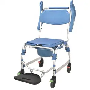 Cadeira de rodas de alumínio para deficientes, cadeira de banheiro de aço para transferência de pacientes, elevador automático de cabeceira, cadeira de rodas de transferência automática para hospital/casa