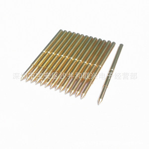 Sonda de prueba con baño de oro PA125 B, punta recta de 2.0mm con pin de resorte para piezas de instrumentos - Product Image 1