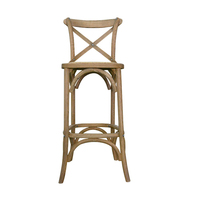 Tabouret haut chaise à dossier croisé en bois d'événement de mariage en bois courbé commercial thonet tabouret de bar