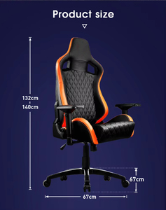 Silla Ergonómica Ajustable para Oficina y Videojuegos, con Reposacabezas Giratorio y Soporte Lumbar, Diseño Moderno para PC - Product Image 6