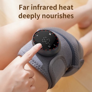 <b>USB</b> Rechargeable Lithium Battery <b>Heating</b> Massage Knee Belt with Vibration and Hot Compress for Leg Joint Warmth - Product Image 4