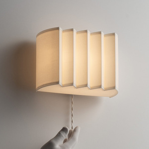 Lampe murale avec abat-jour en acrylique, Source de lumière LED, Base d'ampoule E27, contrôle par interrupteur, pour couloir, chevet, Design minimaliste japonais - Product Image 1