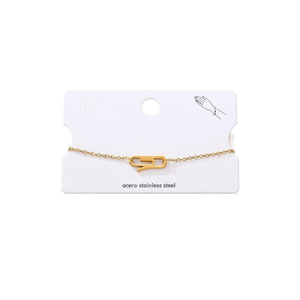 Bracelet en acier inoxydable Acero, chaîne en or, bijoux minimalistes, cadeau unisexe - Product Image 2