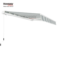 Hooeasy Vente en gros Auvents rétractables électriques et manuels personnalisés, muraux, étanches, à bras repliables