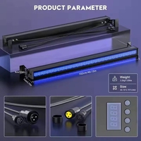 Barra de luz LED RGB blanca de 100W y 336 piezas para pared, con control de píxeles DMX de 114 canales, luz estroboscópica lineal para discotecas y clubes.