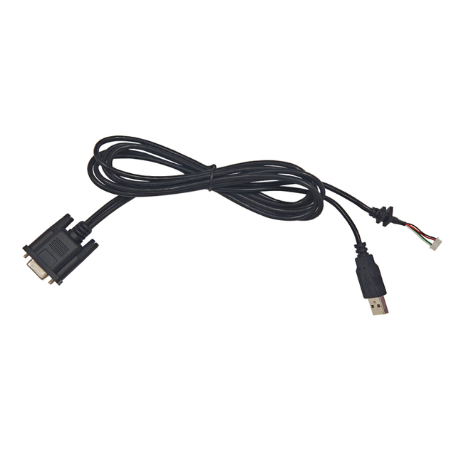 Connector RS232 Serial Cable Male to Bare Wire with Cable Marker Connector RS232 to Bare Wire Cable Black