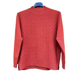 Vente en gros hiver nouvelle couleur café pull à col rond Standard vêtements d'extérieur amples mode couture anti-âge haut tricoté pour femmes - Product Image 4