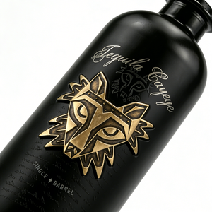 ขวดวิสกี้ เตกีลา วอดก้า ขนาด 750 มล. 700 มล. แบบกำหนดเอง ขวดแก้วโทนิค จิน สีดำด้าน พร้อมป้ายโลหะ - Product Image 6