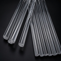 Barre ronde en PMMA acrylique transparente haute résistance, barre transparente à fort impact, tige en plastique solide sur mesure pour la décoration d'ingénierie