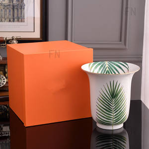 Vase en céramique de luxe nordique, vase tropical de grande taille, vase pour fleurs séchées, décoration moderne - Product Image 3