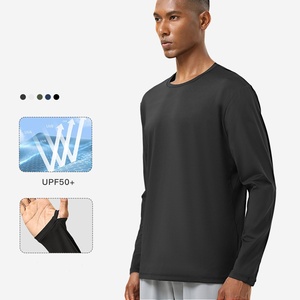 Camiseta de gimnasio de secado rápido con logotipo personalizado al por mayor, ropa de entrenamiento de alta calidad para hombre, camiseta de manga larga para gimnasio para hombre - Product Image 3